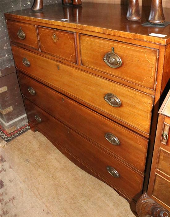 Georgian inlaid mahogany chest of drawers